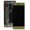 Genuine Sony Xperia XA F3111 Lcd Screen with Digitizer and Frame Lime Gold