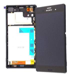 Genuine Sony Xperia Z3 D6603 Complete Lcd Screen with Digitizer and Frame Black