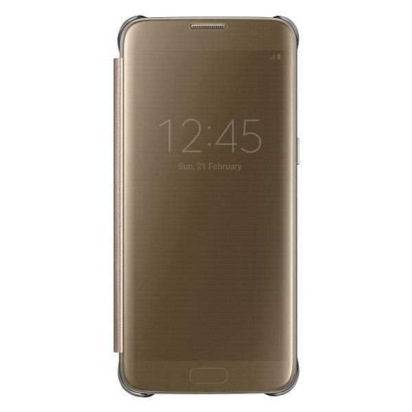 Official Samsung Galaxy S7 Edge Clear View Gold Cover
