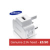 Samsung ETA-U90UWE 2A Mains Charger Head Plug Genuine White