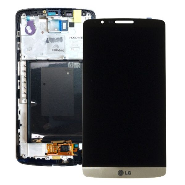 Genuine LG G3 D850 D855 Lcd Screen with Digitizer and Frame Gold