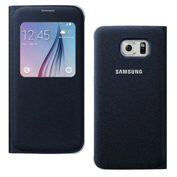 Genuine Samsung Galaxy S6 Edge G925F Clear Cover Case Black