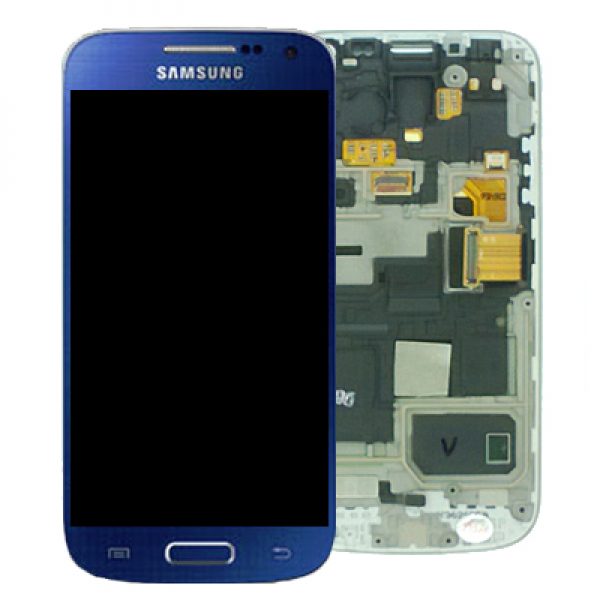 Genuine Samsung Galaxy S4 Mini i9195 Complete SuperAmoled Lcd Screen Digitizer Blue