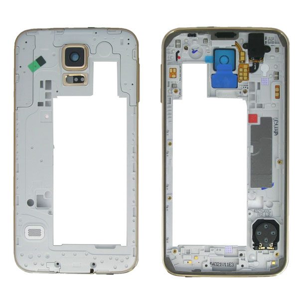 Samsung Galaxy S5 G901F G900F G900 Middle Frame with Parts Gold