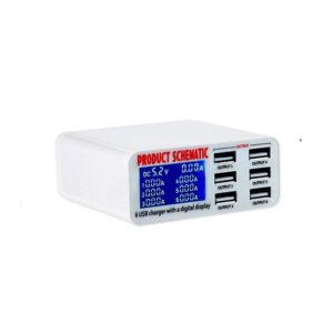 6-Port USB Charger With Digital Display SS-3040D