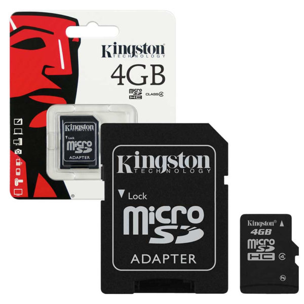 Kingston Micro SD 4GB Memory Card With Adapter