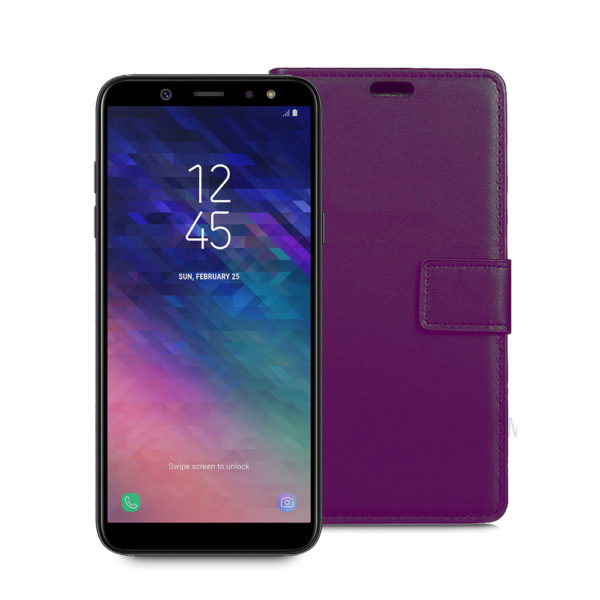 Wallet Flip Case for Samsung Galaxy A6 Plus 2018 Pink