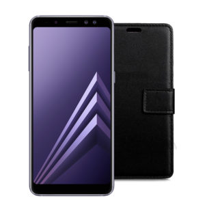 Wallet Flip Case for Samsung Galaxy A8 Plus 2018 Black