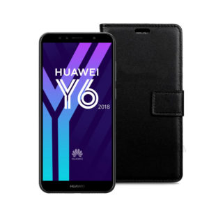 Wallet Flip Case for Huawei Y6 2018 Black