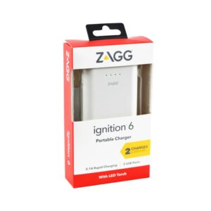 Zagg Ignition 6 Power bank 6000 mAh with Dual USB Fast Charge