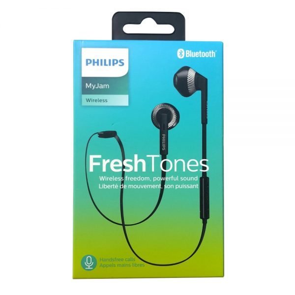 Philips FreshTones Wireless Bluetooth Earphones With Microphone Black SHB5250