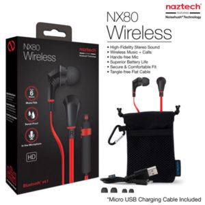 Naztech NX80 Wireless Bluetooth Headphones with Noisehush Technology