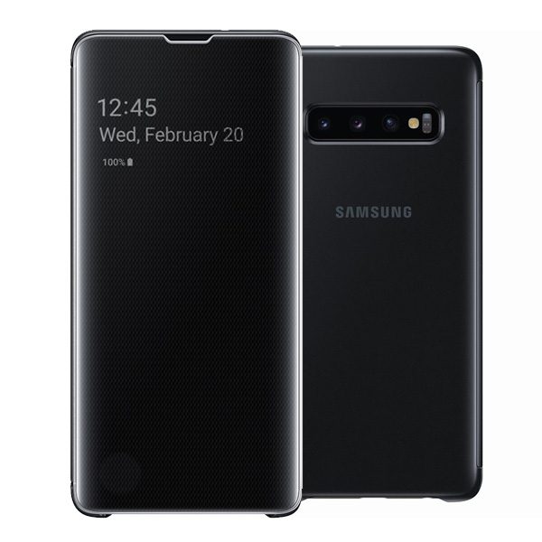 Official Samsung Galaxy S10 Clear View Cover Case Black