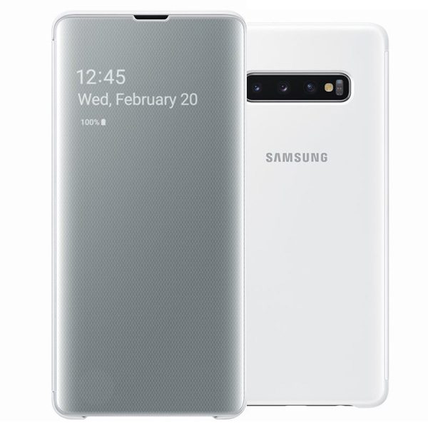 Official Samsung Galaxy S10+ Plus Clear View Cover Case White
