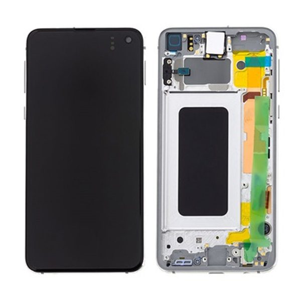 Genuine Samsung Galaxy S10E G970 LCD Screen with Digitizer Prism White