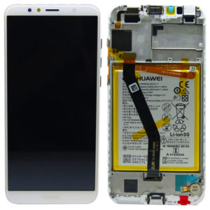 Genuine Huawei Y6 2018 LCD Screen and Digitizer White plus Battery