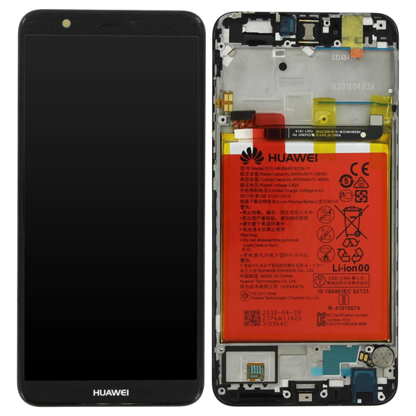 Genuine Huawei P Smart LCD Screen and Digitizer Black plus Battery
