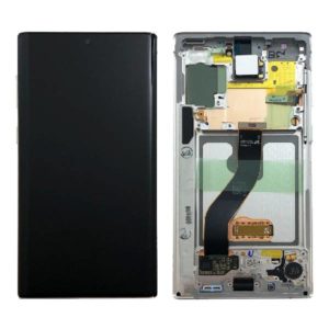 Genuine Samsung Galaxy Note 10 N970 LCD Digitizer Aura White / Part Number / MPN: GH82-20818B/20817B Color: Aura White delivered in UK and EU.