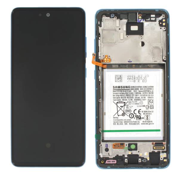 Genuine Samsung Galaxy A52 4G A525 Super AMOLED Display With Battery Blue | Part Number: GH82-25230B | Price: £63.99 | In Stock |