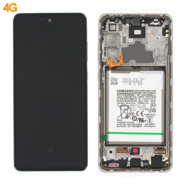 Genuine Samsung Galaxy A72 4G Super Amoled Display With Battery White | Part Number: GH82-25542D | Delivered in EU UK and rest of the world |