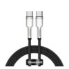 Metal Data Cable Type-C to Type-C Fast Charging 100W and Data Transfer 480Mbps Cable For Laptop 1M Black | Part Number: CATJK-C01 |