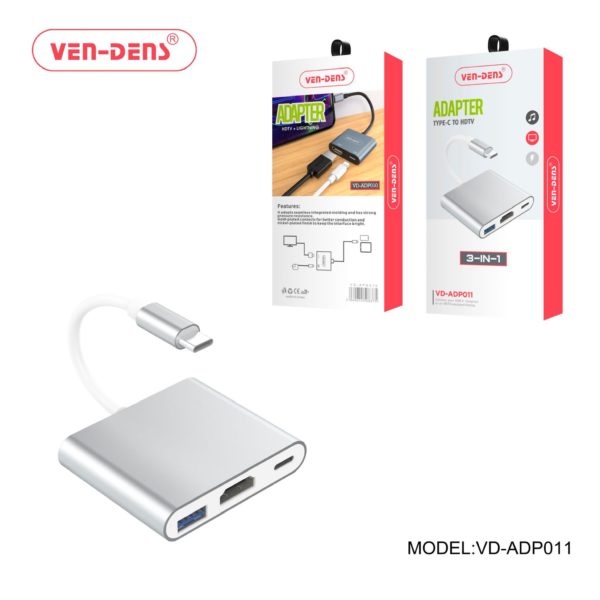 VEN-DENS Type C To HDTV Adapter 3IN1 VD-ADP011