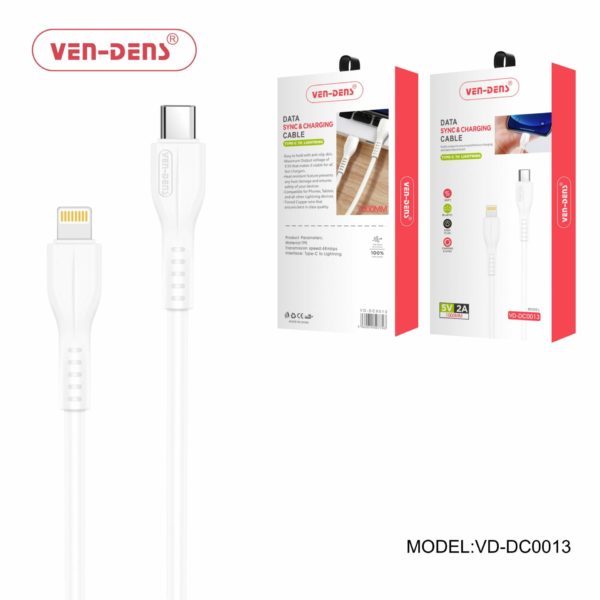 Ven-Dens 2A Type-C to Lightning USB Cable - VD-DC0013
