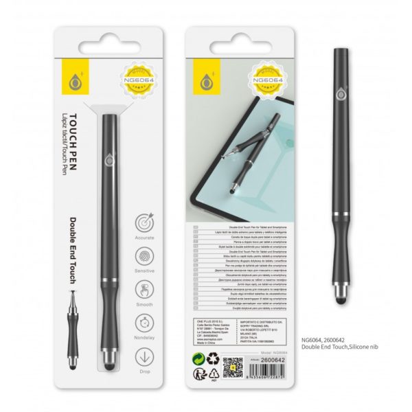 Universal Smartphone Metal Pen With Silicone Nib For Tablets & Smartphones - Black