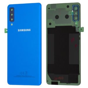 Genuine Samsung Galaxy A7 2018 SM-A750 Battery Back Cover Blue - GH82-17825D