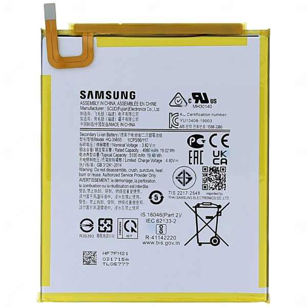 Genuine Samsung Galaxy Tab A7 Lite SM-T220 SM-T225 Battery HQ-3565S 5100 MAH - GH81-20631A